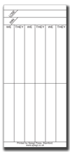Rubber Score Cards